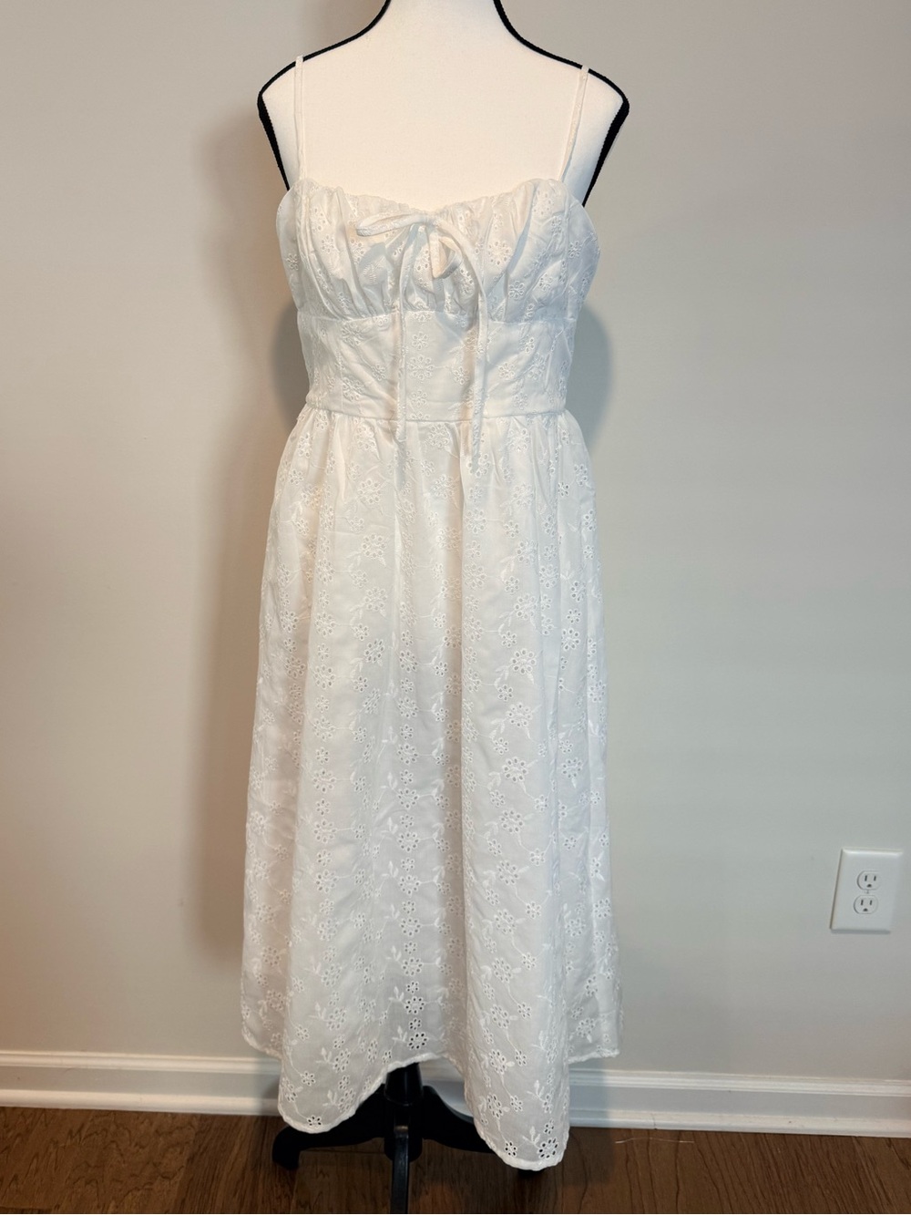 SHEIN Eyelet Spaghetti Strap Sundress
